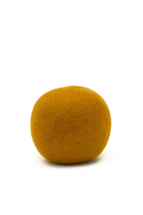 XL gold felt pouffe ball