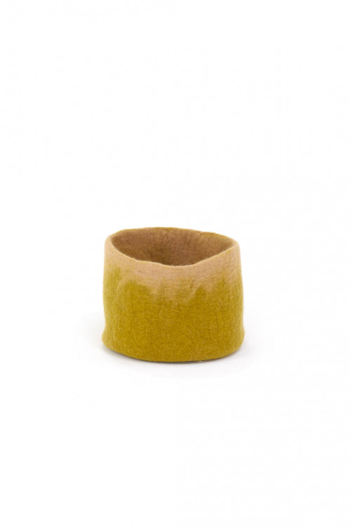 calebasse bicolore S pistache nude en feutre