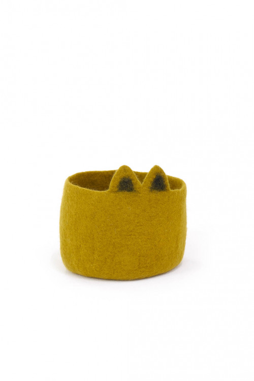Kitty pasu kitty basket in felt color pistachio