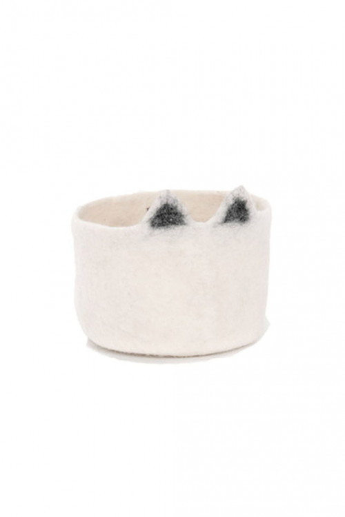 Kitty pasu kitty basket in felt color natural