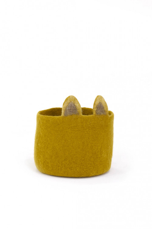 Foxy pasu basket in felt color pistachio