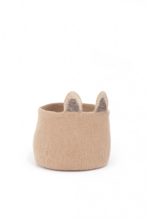 Foxy pasu basket in felt color nude