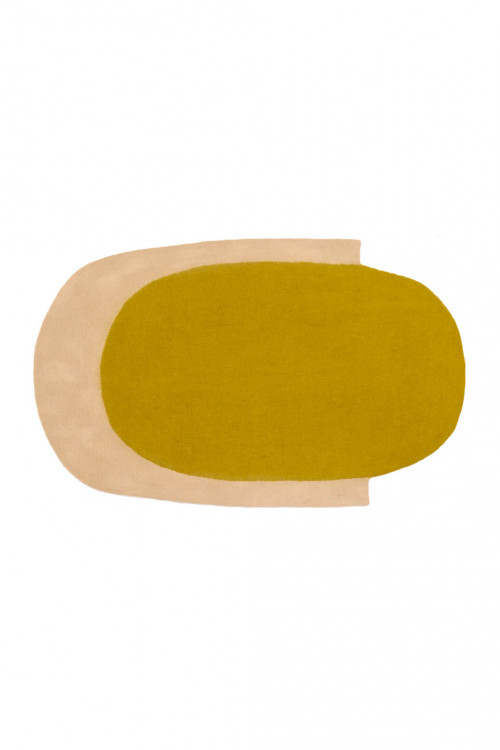 nude pistachio scarabee rug in felt