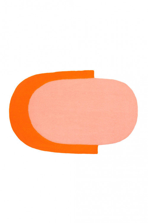 pure orange litchi scarabee carpet in felt
