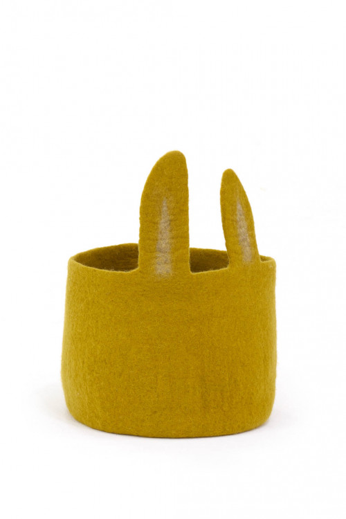 corbeille pasu bunny pistache en feutre