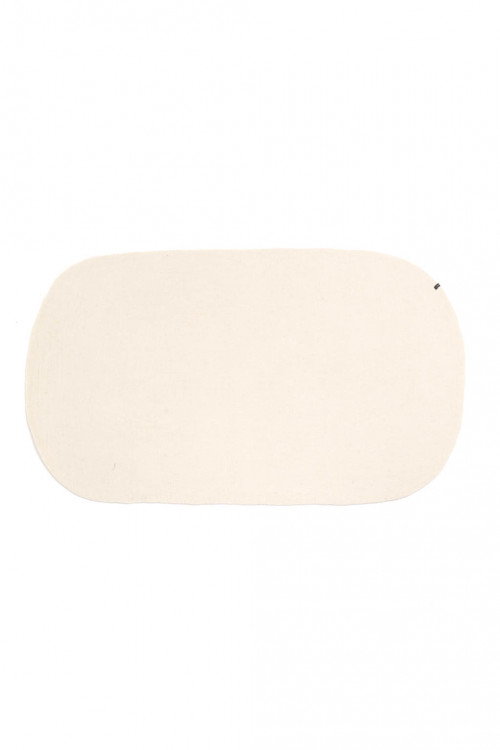 Natural felt oval rug