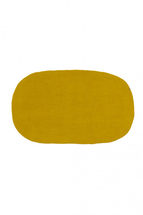 Pistachio felt oval rug