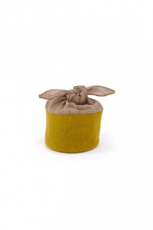 panier baluchon S pistache en feutre