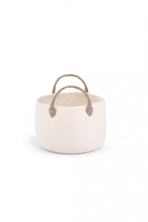 Shopping bag S in felt color natural