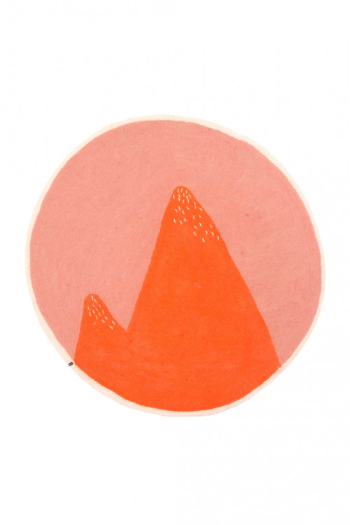 twin peaks litchi pure orange felt carpet