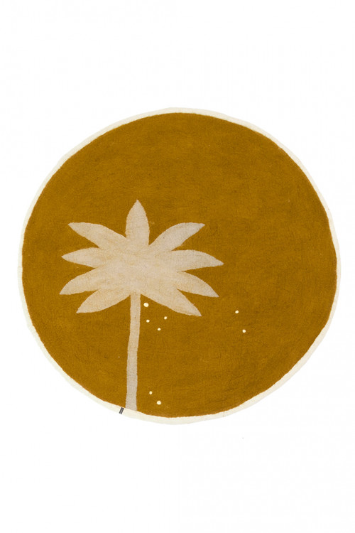 gold sand palm tree carpet in felt