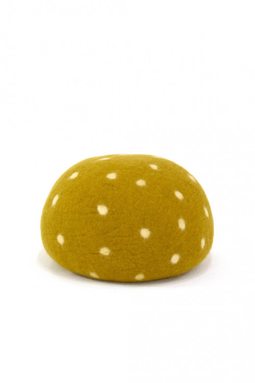 S pistachio felt mushroom pouffe