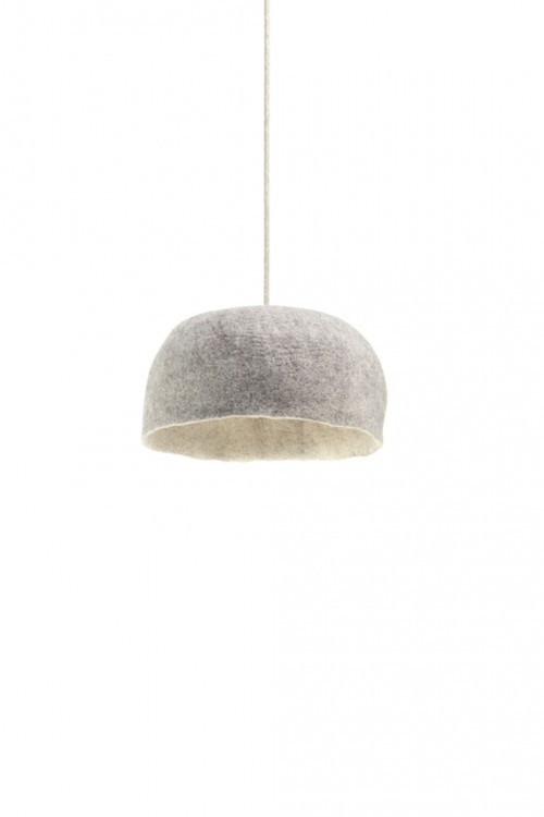 Yurt reversible lampshade S light stone natural in felt