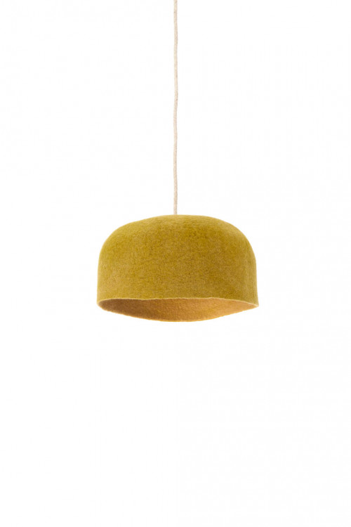 Yurt reversible lampshade S pistachio nude in felt