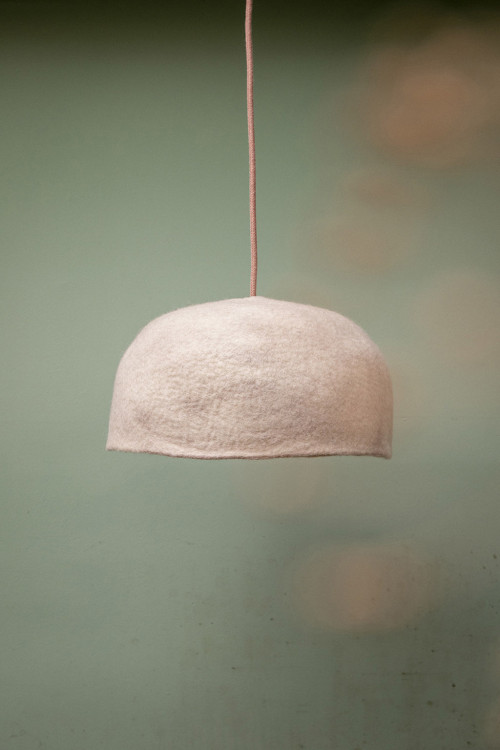 Large wool felt lampshade Muskhane for suspension