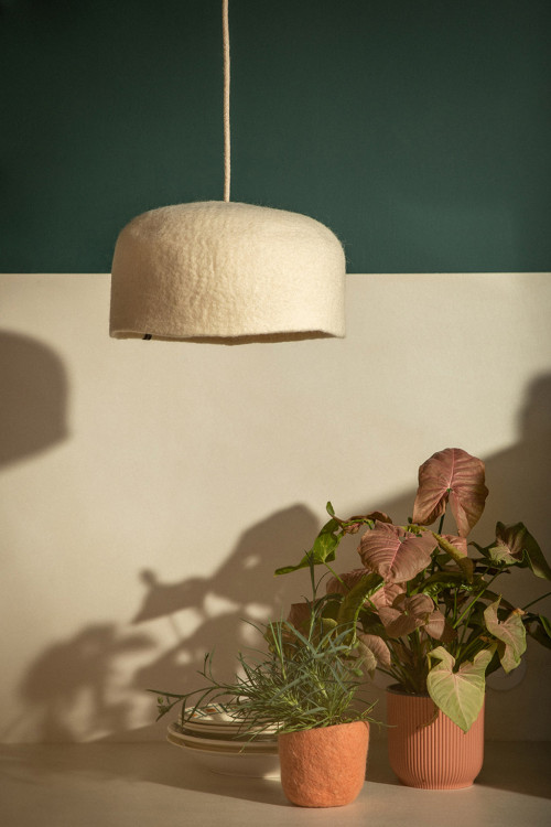 Large yurt lampshade in felt for a soft decoration Large yurt lampshade in felt for a soft decoration