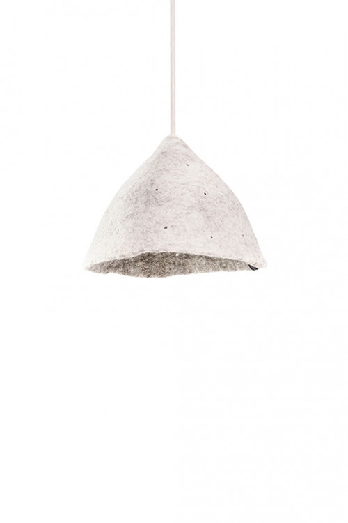 Reversible Tipi S lampshade light stone natural in felt