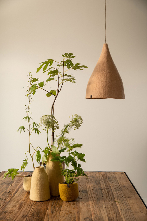 Tipi H natural felt lampshade for pendant light Tipi H natural felt lampshade for pendant light