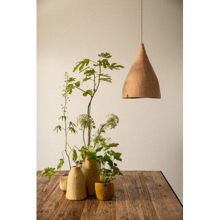 Abat-jour en feutre naturel Tipi H pour suspension lumineuse