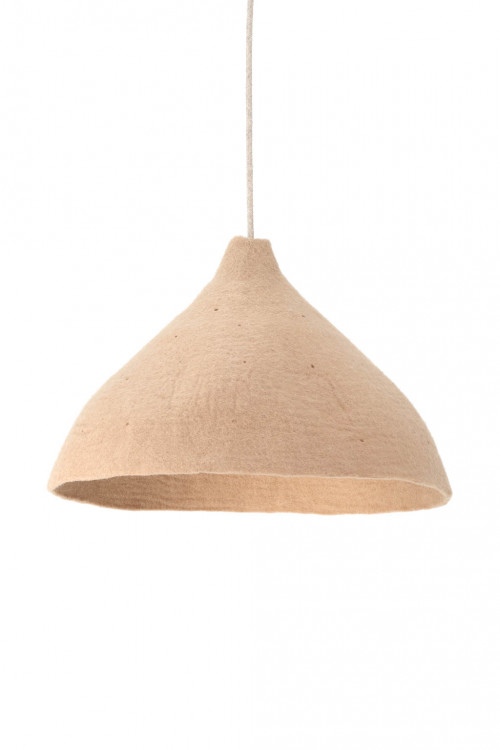 Nude plain perforated felt lampshade Tipi W