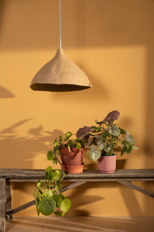 Large reversible handmade wool felt lampshade for hanging light Large reversible handmade wool felt lampshade for hanging light