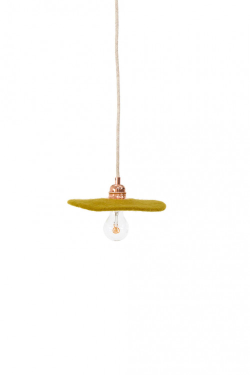 Fullmoon ceiling lamp S pistachio in felt