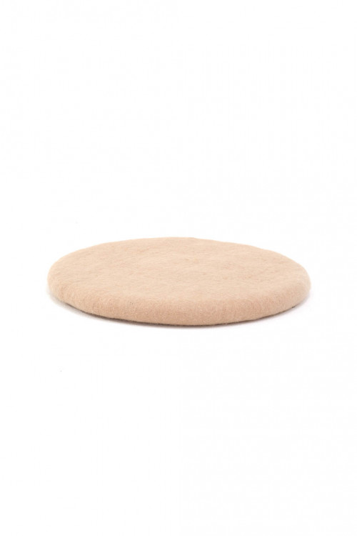 chakati round nude felt cushion