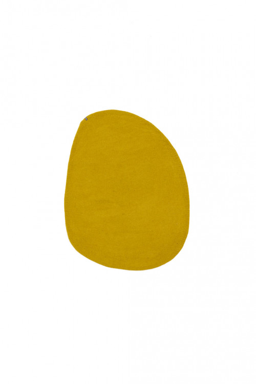 Pistachio Pebble wool felt rug S