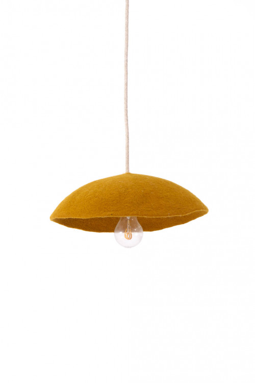Dome lampshade S gold in felt