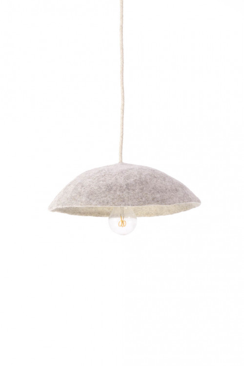 reversible Dome lampshade S light stone natural in felt