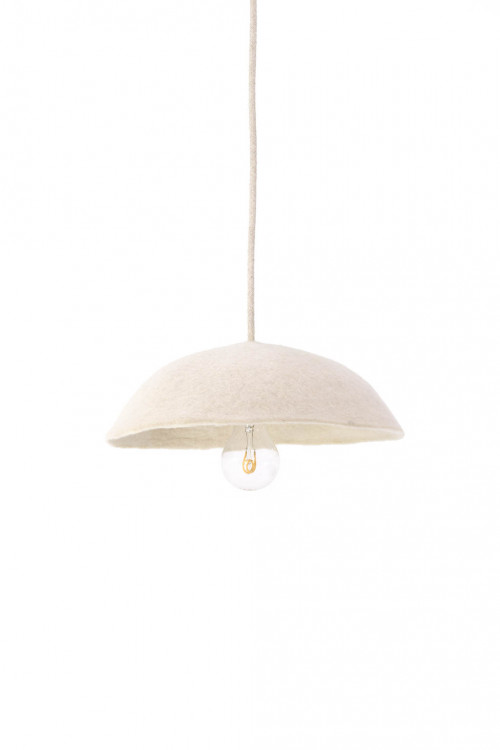 reversible Dome lampshade S sand natural in felt