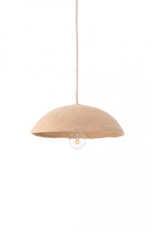 Dome lampshade S nude in felt