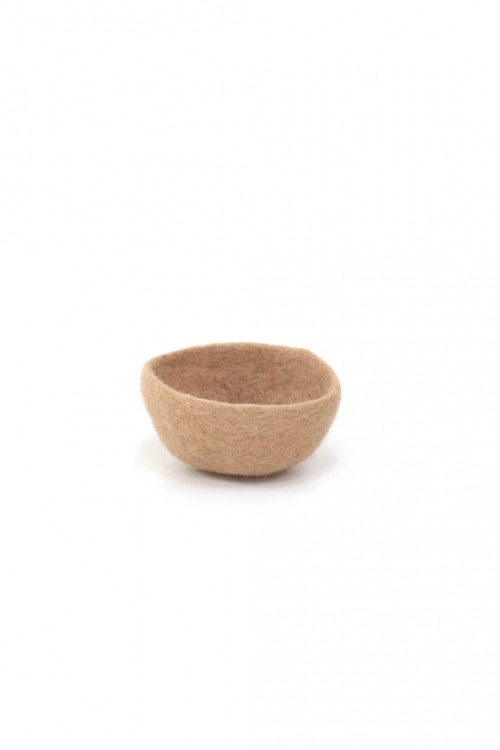 Handmade felt bowl nude s