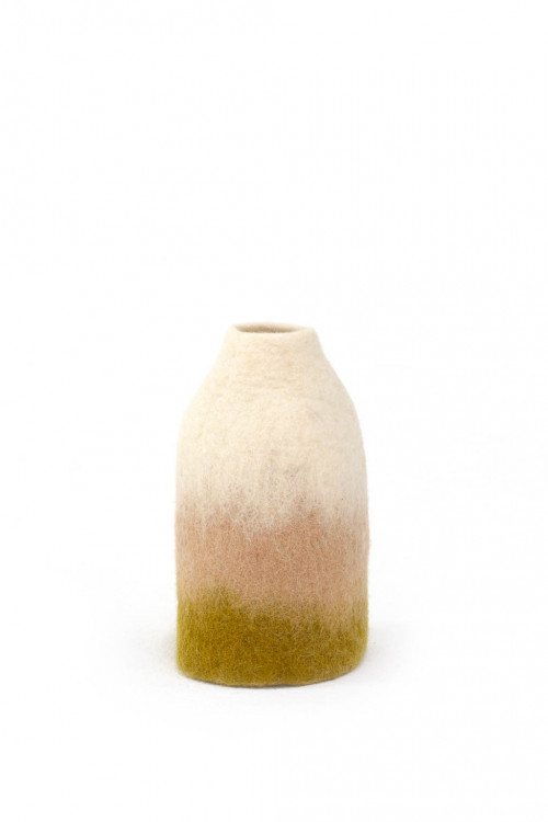 vase cover S nude pistachio in felt