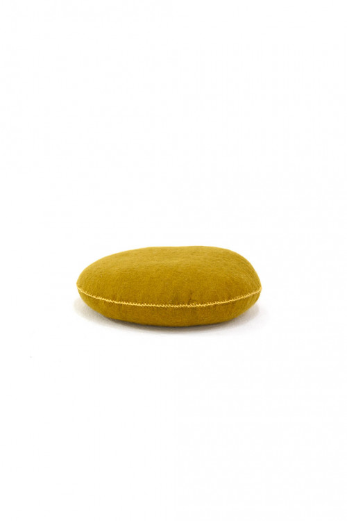 smarties pistachio cushion in felt and kapok