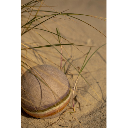 a felt rainbow ball for a poetic decoration