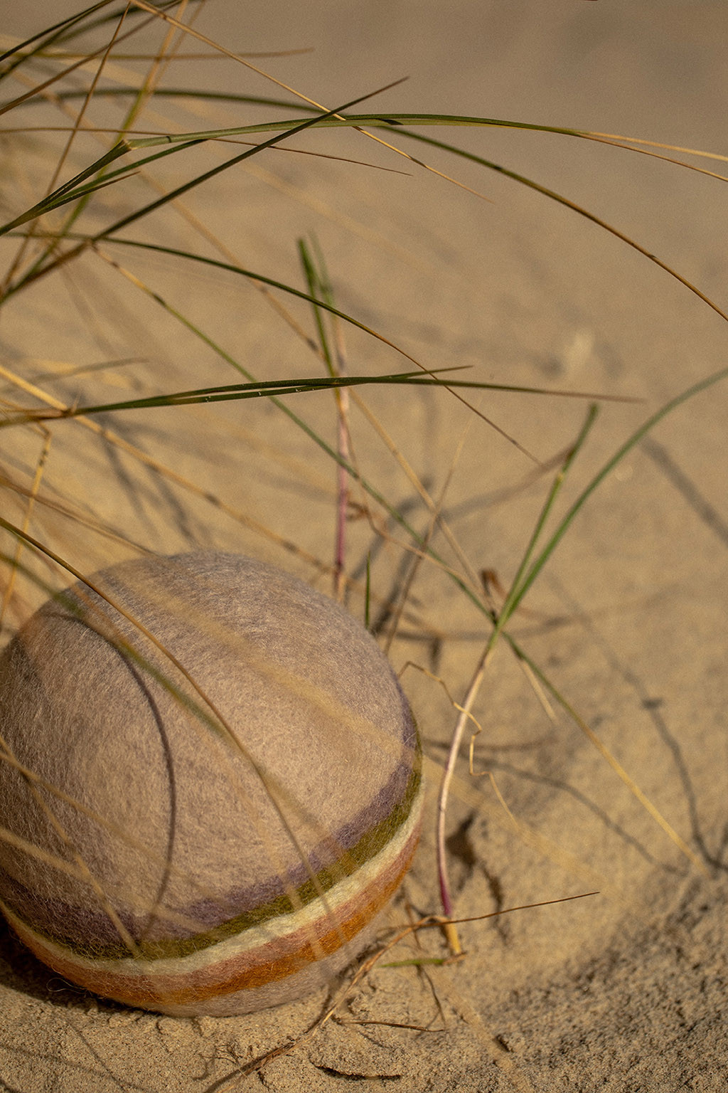 a felt rainbow ball for a poetic decoration