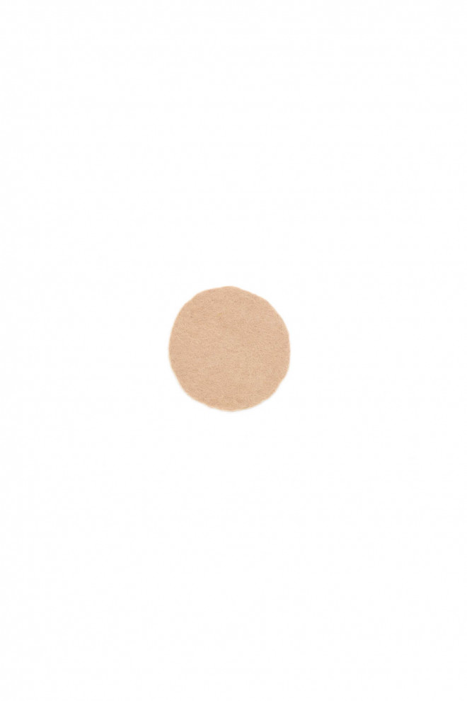 Trio de sets de table beige en feutre de laine