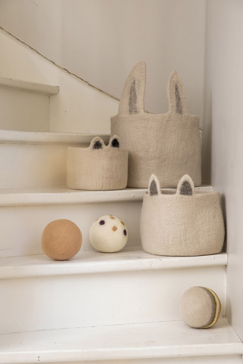 felt baskets for children to store balls