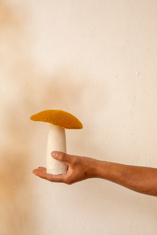 Un grand champignon ocre pour une touche de couleur dans son intérieur