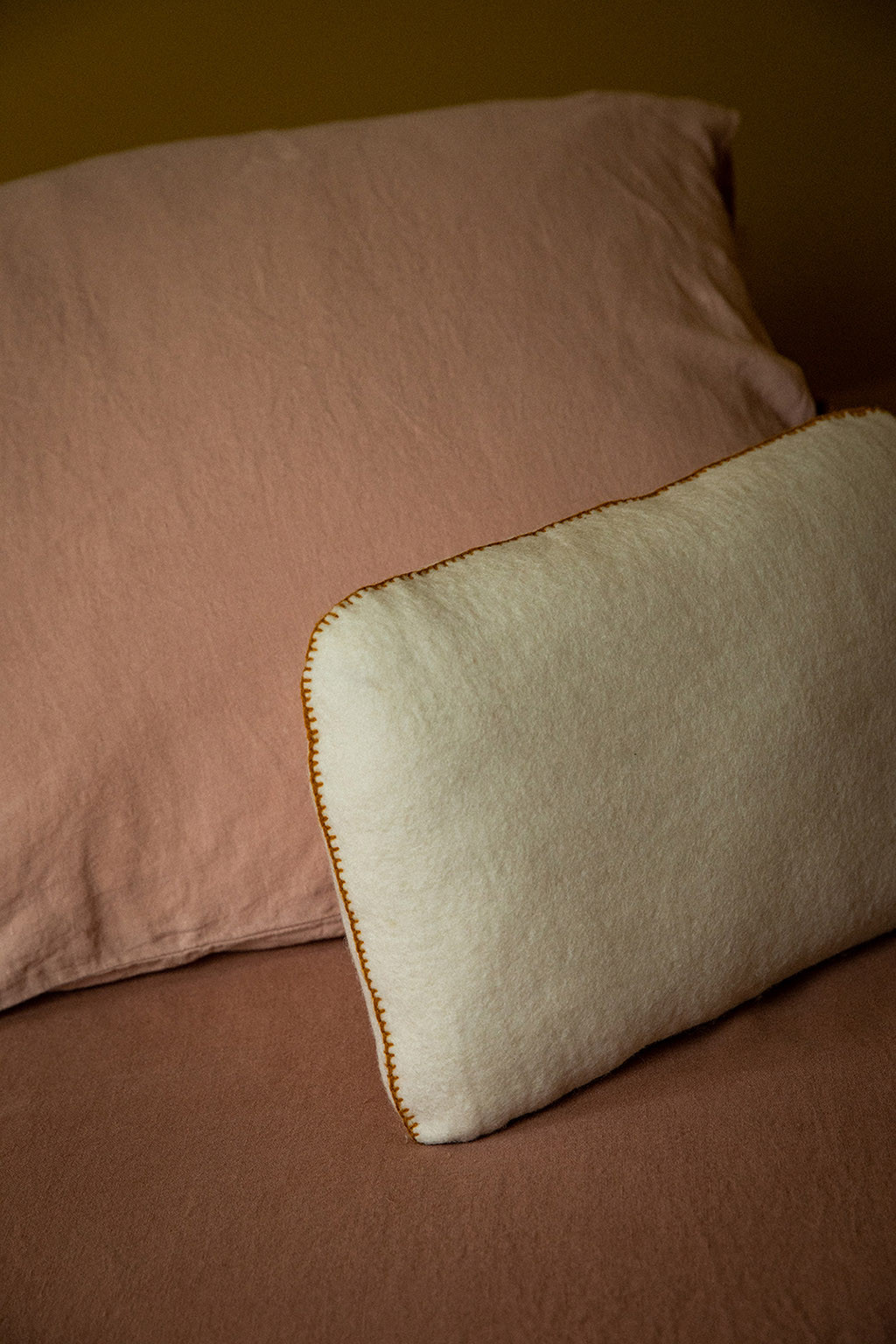 Natural felt cushion and pillow