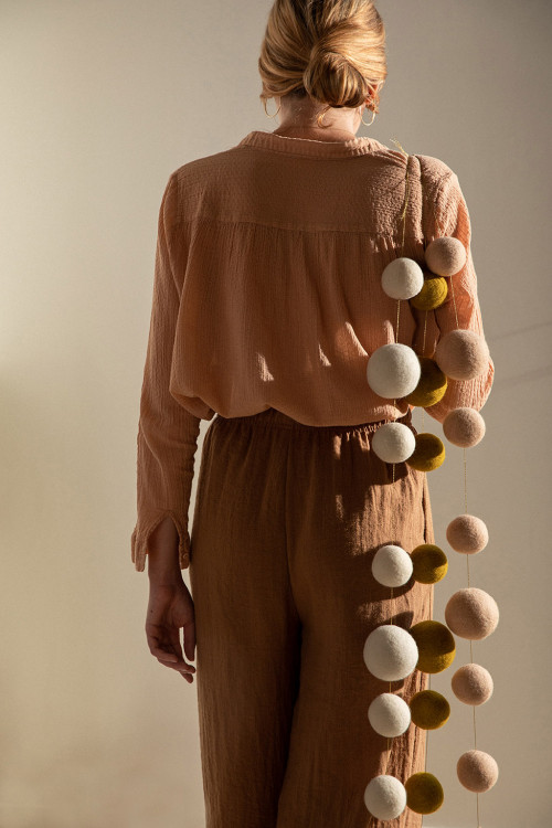 SUSPENSION PERLES & POMPON