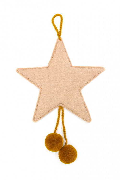 pompoms star hanging nude pollen in felt