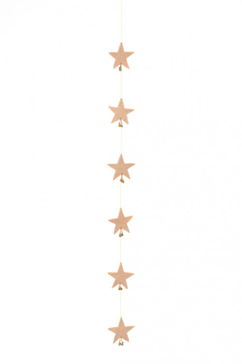 falling stars garland nude in felt