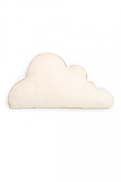 Natural cloud cushion in felt and kapok