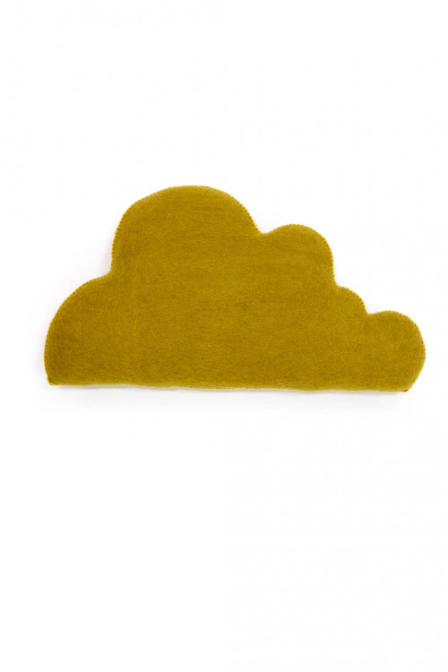 Pistachio cloud cushion in felt and kapok