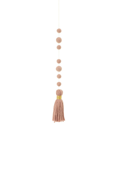 MINI PEARLS & POMPOM HANGING - Last chance