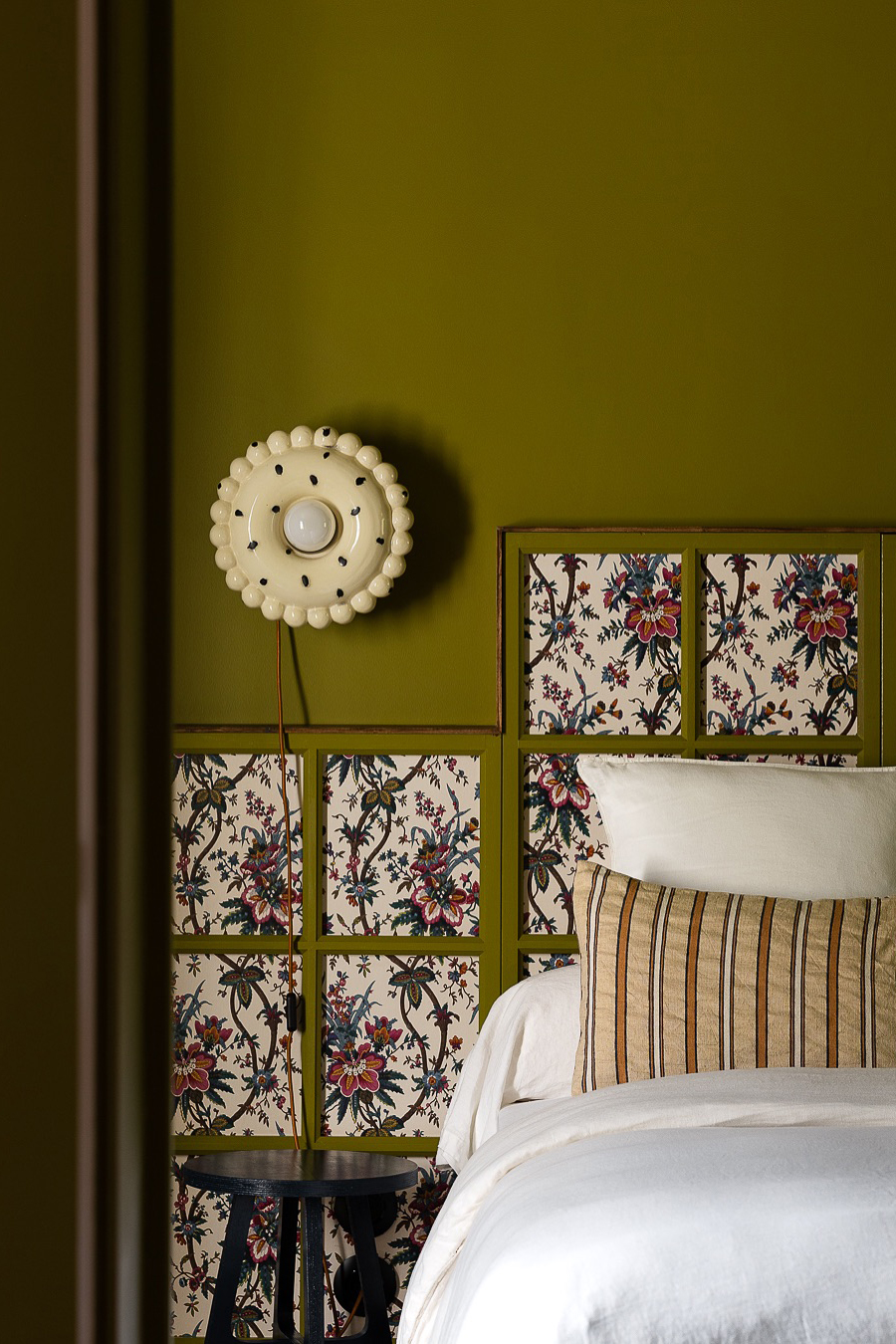 Mur de chambre vert