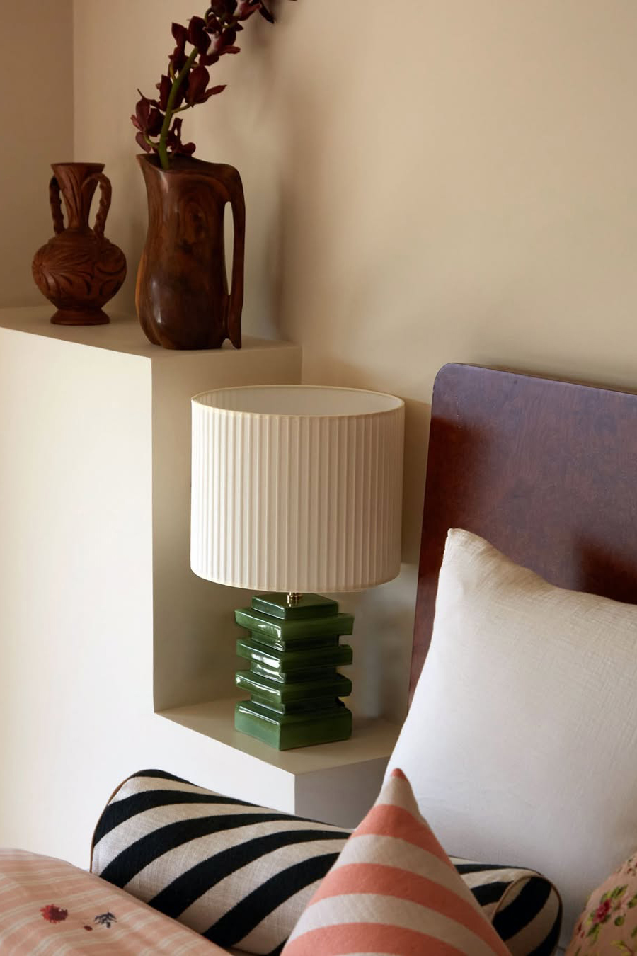 Lampe design verte et blanche
