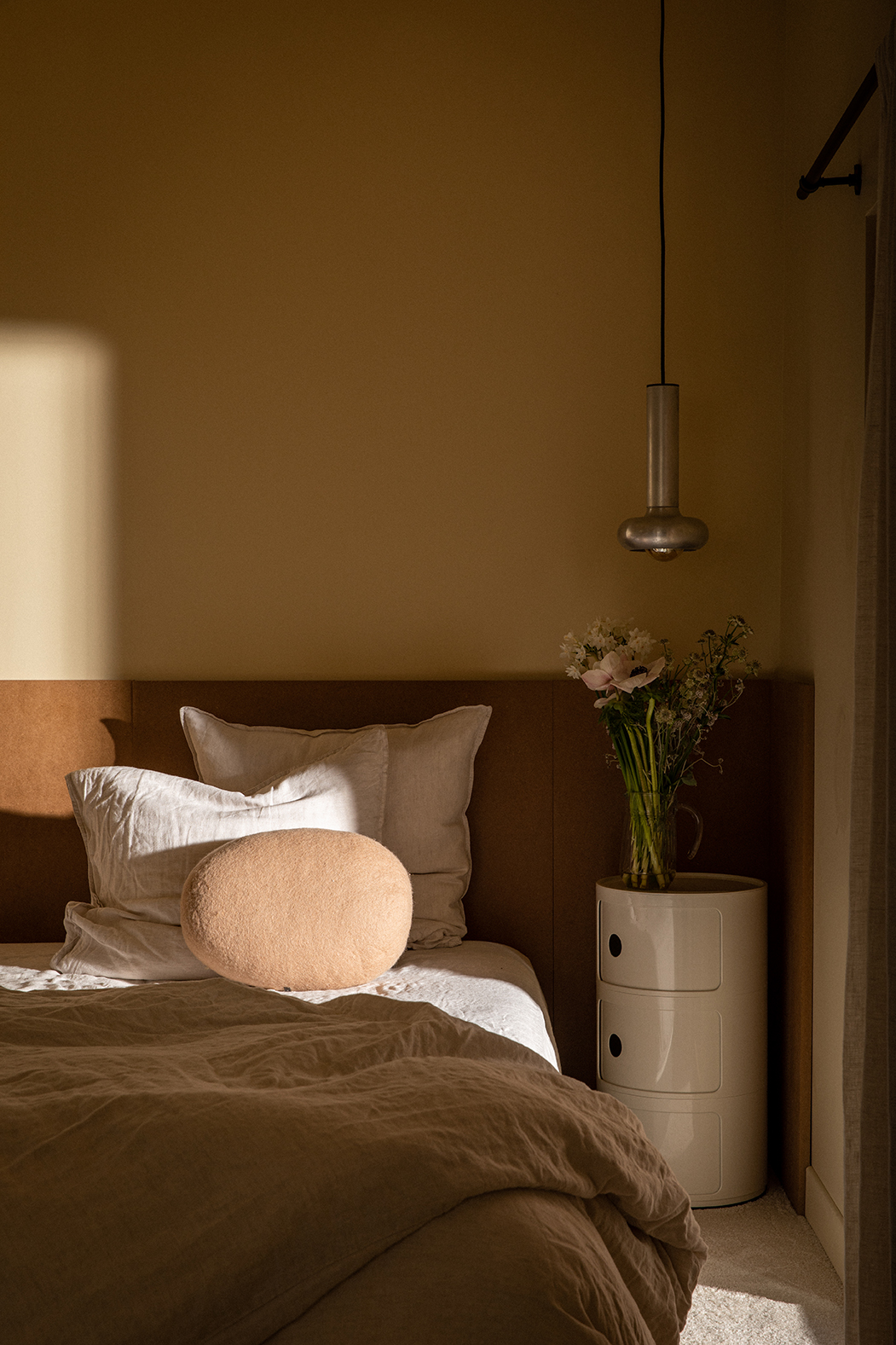 Coussin en laine organique pour réchauffer la chambre à coucher